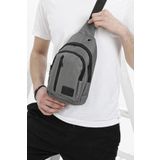 HighClass Su Geçirmez Çapraz Askılı Body Bag Göğüs Omuz Çantası Gri