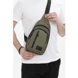 HighClass Su Geçirmez Çapraz Askılı Body Bag Göğüs Omuz Çantası Haki