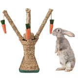 Highland Farms Select Tavşan Çiğneme Oyuncakları, Tavşan Kazıma Tırmanma Eğlenceli Ağaç, Havuç Şekilli Oyuncak, Tavşanlar, Kediler, Hamsterler, Gerbils Diş Öğütme için El Dokuması Deniz yosunu Çiğneme Oyuncağı