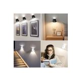 Hightek Led Kablosuz 360 Dönen Şarjlı Yatak Başı Çalışma Masası Ledli Duvar Aplik 3 Renk Işıklı Gece Lambası