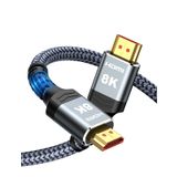 Highwings 8K Uzun HDMI Kablosu 20FT/6M 48Gbps, 2.1 Yüksek Hızlı HDMI 8K60Hz 4K120Hz 144Hz eARC HDR HDCP 2.2 2.3 Oyun, PS5 ve Monitör ile Uyumlu