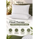 Higliving Cloud Therapy %100 Visco Ortopedik Visko Yastık 50X70X20 - Baş Boyun Desteği 1 Adet - Beyaz