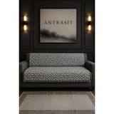 Higliving \ Labirent /desen / Modern / Dokuma / Koltuk Örtüsü / Iki Yönlü Saçaklı / Çekyat / Kanepe / Örtüsü 170X210 - 170 x 210 cm - Antrasit