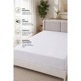 Higliving Soft Fitted Örme Sıvı Geçirmez Pamuklu Alez Yatak Koruyucu 7 Ebat - 160 x 200 cm - Beyaz