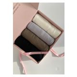 hijabchi Penye Şal 4’lü Çeyiz Ve Hediye Şal Seti Jersey Shawl Lycra Shawl - Siyah-koyuvizon-gri-krem