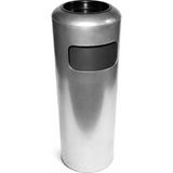 Hijyen Dükkanı Metal Mega Dış Mekan Küllük 30 Litre Metalik Gri Elektrostatik Boyalı Büyük Boy Ayaklı Çöp Kovalı Küllük S-157