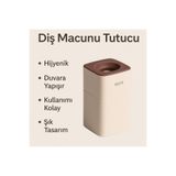 Hijyenik Duvar Tipi Diş Macunu Tutucu – Banyo Düzenleyici Aksesuar