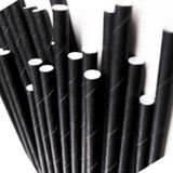 Hijyenik Kağıt Pipet Siyah ( 100 Adet )