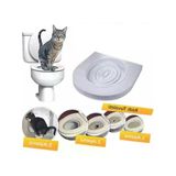 Hijyenik Kedi Tuvalet Eğitim Seti - Klozet Alıştırma Kapağı Ve Kum Kabı