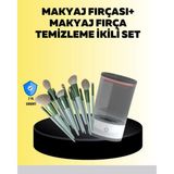 Hijyenik Makyaj Için 13’lü Fırça Seti ve Elektrikli Temizleyici
