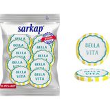 Hijyenik Paketli 10 Adet Kavanoz Kapağı Dolce Vita Desenler 82 mm - Bella Vita Sarı