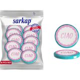 Hijyenik Paketli 10 Adet Kavanoz Kapağı Dolce Vita Desenler 82 mm - Ciao Pembe