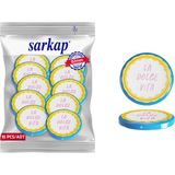 Hijyenik Paketli 10 Adet Kavanoz Kapağı Dolce Vita Desenler 82 mm - La Dolce Vita Sarı & Mavi