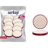 Hijyenik Paketli 10 Adet Kavanoz Kapağı – Kırmızı Kalp Krem – 82 mm - Krem Rengi