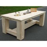 Hikioe Model Modern Doğal Ahşap Orta Sehpa/Masa - 150*200 - Akçaağaç - Krem
