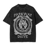 HIKTIEK Parkway Musics Drive Vintage Erkek T Shirt Kadın Gömlek Streetwear Gevşek Kısa Kollu Çift Gömlek Siyah, Gömlek Stili 9, L