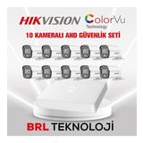 Hikvision 10 Kameralı Renkli Ahd Güvenlik Kamera Seti