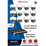 Hikvision 12 Kameralı Full HD Güvenlik Sistemi DVR Dahil Kamera Seti DS-2CD1121G2-LIUF - Beyaz