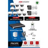 Hikvision 12 Kameralı HD Güvenlik Kamera Sistemi Gece Görüşlü Mobil İzleme DestekliDS-2CD1121G2-LIUF