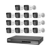 Hikvision 14 Kameralı 2 Mp Hybrid Light İp Güvenlik Kamera Seti DS-2CD1023G2-LIUF (Dahili Mikrofonlu)