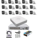 Hikvision 15 Kameralı Güvenlik Kamera Hazır Set 2tb 7/24 Hdd-2tb Kayıt Kapasiteli Sistem