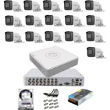 Hikvision 16 Kameralı Güvenlik Kamera Hazır Set 2tb 7/24 Hdd-2tb Kayıt Kapasiteli Sistem