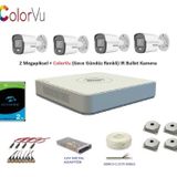 Hikvision 2Mp 4 Kamerali Dis Ortam Ahd Hd-Tvı Colorvu Gece Renkli Kamera Seti 2Tb Disk