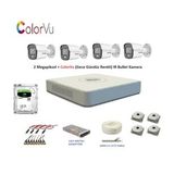 Hikvision 2Mp 4 Kamerali Dis Ortam Ahd Hd-Tvı Colorvu Gece Renkli Kamera Seti 500Gb Disk