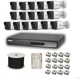 Hikvision 2mp Mikrofonlu 16 Kameralı 4tb Disk Tak Çalıştır Hazır Ip Kamera Seti - Beyaz - Siyah