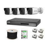 Hikvision 2Mp Mikrofonlu 4 Kameralı 1 Tb Disk Tak Çalıştır Hazır Ip Kamera Seti