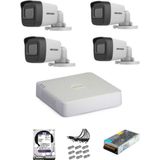 Hikvision 4 Kameralı 1080P AHD Güvenlik Kamera Seti 1TB 7/24 HDD Gece Görüş Özelliği ile