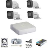 Hikvision 4 Kameralı 2MP 1080P AHD Güvenlik Kamera Seti 250GB Depolama ve Gece Görüşü