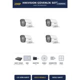 Hikvision 4 Kameralı 2mp Güvenlik Kamera Seti Colorvu Gece Renkli 1tb ~23 Gün Kayıt Bullet Dış Mekan