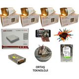 Hikvision 4 Kameralı 40 Metre Gece Renkli 1tb HDD Güvenlik Kamera Seti