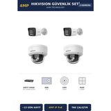 Hikvision 4 Kameralı 4mp Güvenlik Kamera Seti 4mp Ip Poe 1tb ~13 Gün Kayıt Dome+Bullet