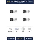 Hikvision 4 Kameralı 4mp Güvenlik Kamera Seti 4mp Ip Poe 4tb ~55 Gün Kayıt Bullet Dış Mekan