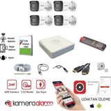 Hikvision 4 Kameralı Dahili Mikrofonlu Gece Renkli Güvenlik Kamerası