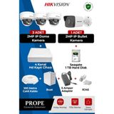 Hikvision 4 Kameralı HD Güvenlik Kamera Sistemi Gece Görüşlü Mobil İzleme Destekli DS-2CD1023G0-IUF