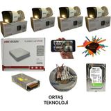 Hikvision 4 Kanal Gece Renkli 2MP AHD Kamera Sistemi 1TB HDD ile Güvenlik Çözümü
