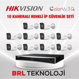Hikvision 4 Mp 10 Kameralı Acusense Colorvu 3.0 Aı İp Güvenlik Kamera Seti (Dahili Mikrofonlu)