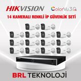 Hikvision 4 Mp 14 Kameralı Acusense Colorvu 3.0 Aı İp Güvenlik Kamera Seti (Dahili Mikrofonlu)