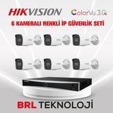 Hikvision 4 Mp 6 Kameralı Acusense Colorvu 3.0 Aı İp Güvenlik Kamera Seti (Dahili Mikrofonlu)