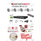 Hikvision 4MP 7/24 Renkli Görüşlü 4'lü AHD Kamera Seti - Uzaktan izleme - 2TB HDD