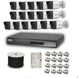 Hikvision 4mp Mikrofonlu 16 Kameralı Dahili Sesli 1tb Disk Tak Çalıştır Hazır Ip Kamera Seti