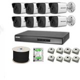 Hıkvısıon 4Mp Mikrofonlu 8 Kameralı 1 Tb Disk Tak Çalıştır Hazır Ip Kamera Seti