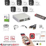 Hikvision 5 Kameralı 7/24 Renkli Görüşlü 2mp Ahd Güvenlik Kamerası - 40 Metre