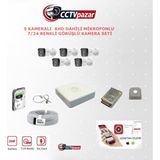 Hikvision 5 Kameralı Analog Güvenlik Kamera Seti 2MP Smart Hybrid Light Dahili Mikrofon CCTV Sistem