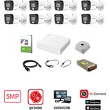 Hikvision 5mp 7/24 Renkli Görüşlü 8'li Güvenlik Kamerası Seti