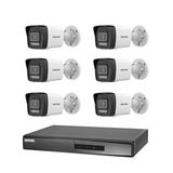 Hikvision 6 Kameralı 2 Mp Hybrid Light İp Güvenlik Kamera Seti DS-2CD1023G2-LIUF (Dahili Mikrofonlu)