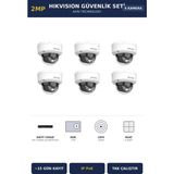 Hikvision 6 Kameralı 2mp Güvenlik Kamera Seti Ip Poe Acusense 1tb ~15 Gün Kayıt Dome Iç Mekan